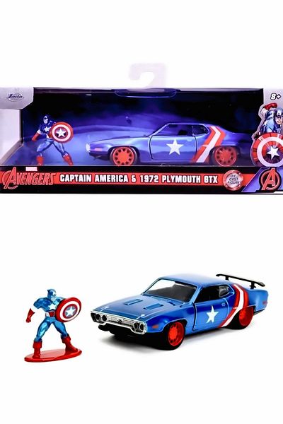 OMZ Outh Gtx In Scala 1:32 لعبة تعليمية للأطفال البنات باللون الأزرق وCaptaın American Kids Toys for Boys