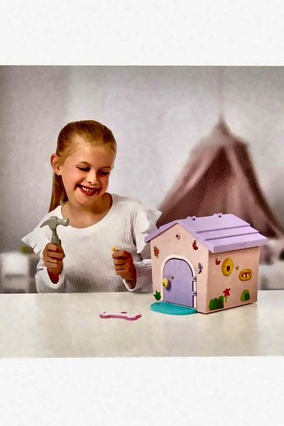 OMZ Purple Girl's Toy: Lpp01110 Puppy and House Surprise Pack