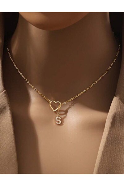 Asia by Leuvoié Asia By Leuvoie Zirkon Taşlı S Harfli Kalpli Kolye
