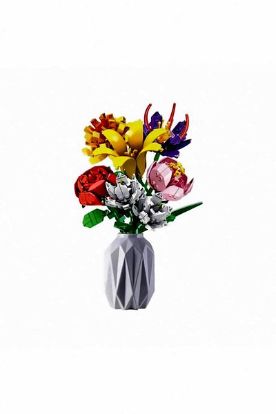 OMZ Blx Yellow Flower Bouquets - C0281 92502, 53 Pieces, Educational Toy for Boys and Girls