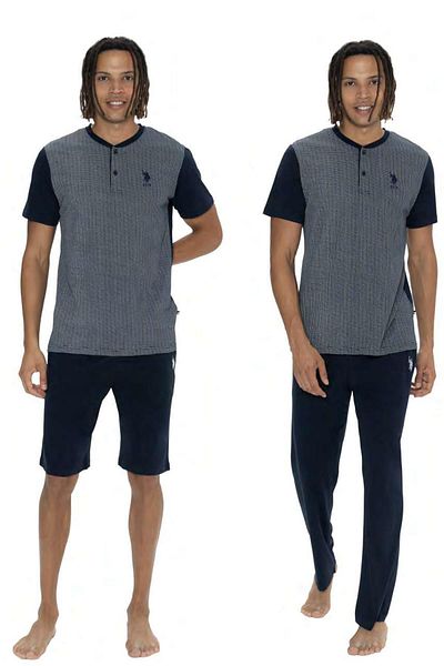 U.S. Polo Assn. Βαμβακερό 100% Σετ πιτζάμες 3 τεμαχίων: Σετ πιτζάμες, πιτζάμες και σορτς