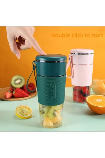 COOYA Wireless Rechargeable Juicer,With USB 300 ml 650 W,Green/Clear, for Family