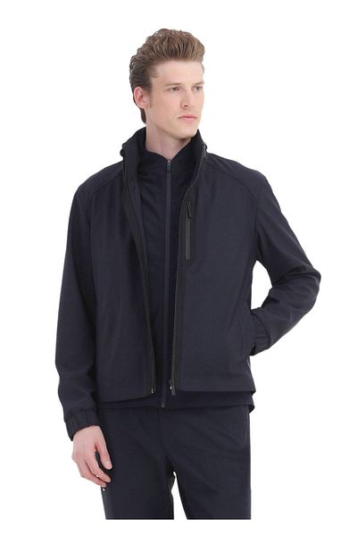 Ramsey Marineblauer Webmantel