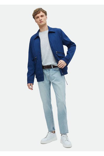 Ramsey Marineblauer Webmantel