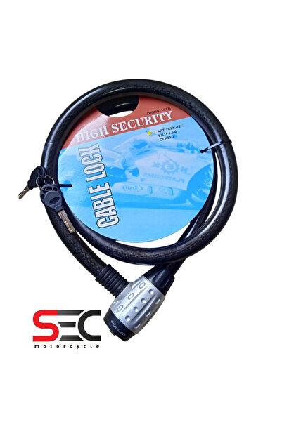 Genel Markalar Motosiklet Kilidi Güçlendirilmiş Halat Zincir Kilitler 25x150 ...