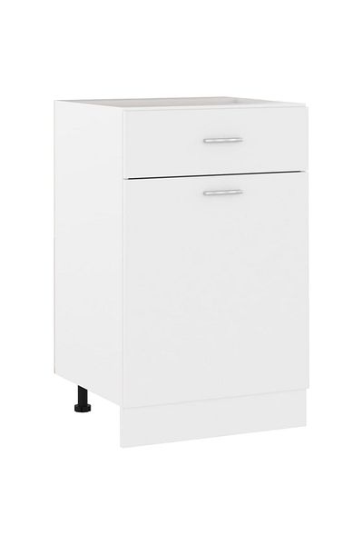 vidaxl Drawer Bottom Cabinet White 50x46x81.5 cm Engineered Wood