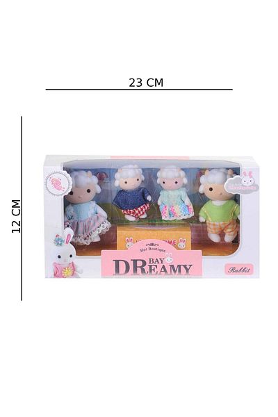 hak-iş oyuncak Mini Lamb Family Set of 4