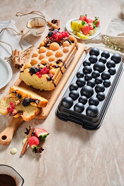 Karaca Aster Baton Casting Cake Mold Anthracite 33.5 cm