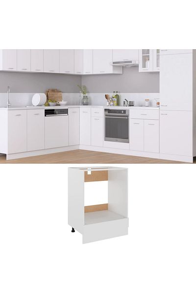 vidaxl Oven Cabinet White 60x46x81.5 cm Engineered Wood