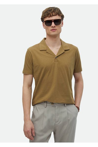 Ramsey Einfarbiges T-Shirt mit Rollkragen aus 100 % Baumwolle