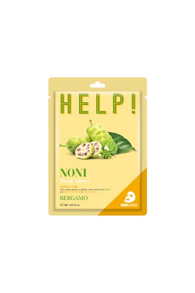Other BERGAMO Βοήθεια! Φύλλο μάσκας Noni 25 ml - Καταπραϋντική μάσκα φύλλου με ινδική μουριά