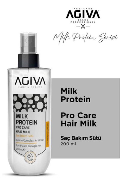 Agiva Milk Protein Hair Care Milk – Repairing Treatment for Dry and Damaged Hair 200 ml