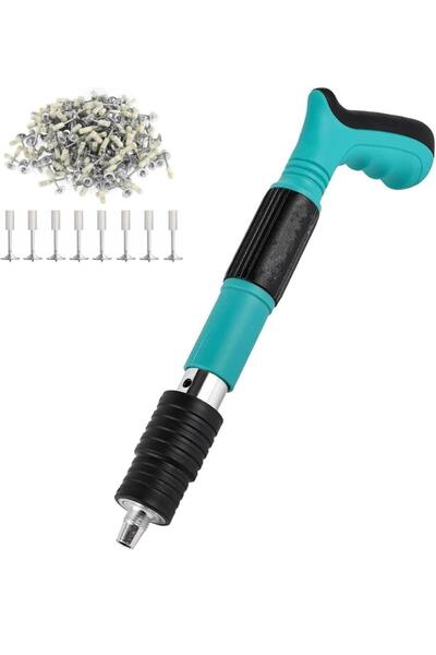 MAC&MOS (50 ADET ÇİVİLİ) Mekanik Çivi Zımba Tabancası Beton Ve Çelik Çivi Tab...