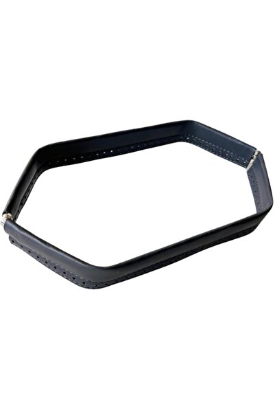 angel çanta aksesuar حقيبة معدنية ذات لون رمادي مع فتحة جلدية 33 سم (محفظة سرية)