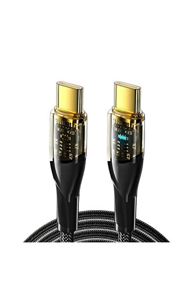 essager 2 Metre Pd 100w Led Işıklı Süper Hızlı Type C To Type C Şarj Data Kab...