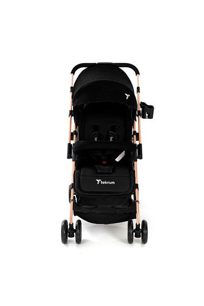TEKNUM Teknum Reversible Trip Stroller w/Blue Ace Diaper Bag-Black
