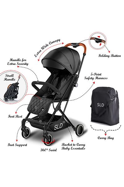 TEKNUM Travel Lite Stroller-SLD by Teknum-Black