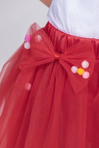 KT PERA BABY 23 April Fluffy Show Birthday Party Skirt with Pompon