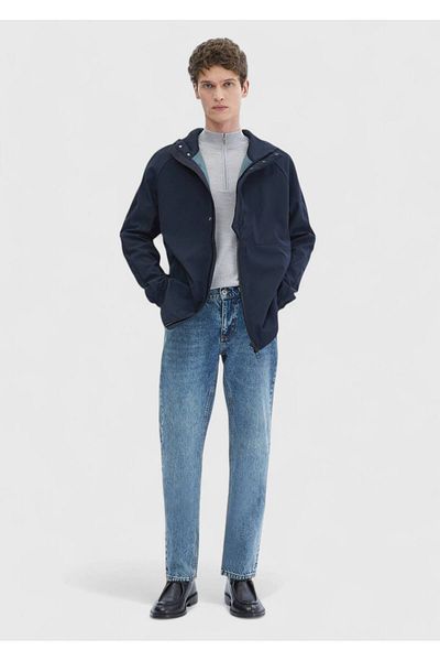 Ramsey Marineblauer Webmantel