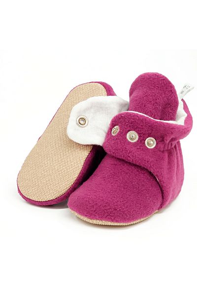 Ella Bonna Fleece Cotton Lined Non-Slip Sole Unisex Baby Kids House Slippers - Basic