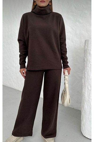 LİSY Women's Thessaloniki Fabric Turtleneck Bottom Top Suit
