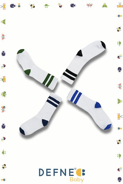 Defne Baby 4 Pairs of Boy's Socks
