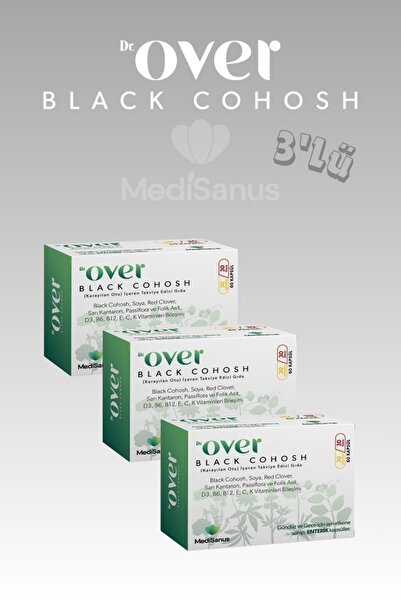 Dr over Black Cohosh, Karayılan Otu, Soya, Red Clover, Sarı Kantaron, Passiflora Içeren Gıda Tak. 3 Kutu