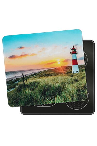 Wenko 50X56 Stove Back Protector, Charming Evening Landscape Patterned