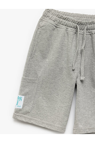 Koton Pamuklu Aplikeli Cep Detaylı Beli Bağlamalı Şort