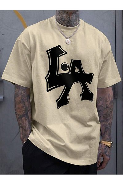 uyguntarz Μπλουζάκι Unisex Los Angles με στάμπα Oversize