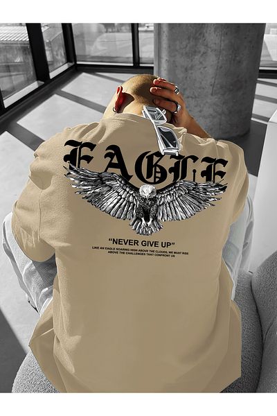uyguntarz Μπλουζάκι Unisex Never Give Up με τυπωμένο σχέδιο