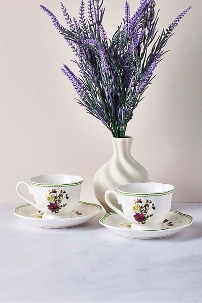 Perotti Secret Garden 4-Piece Porcelain Coffee Set for 2