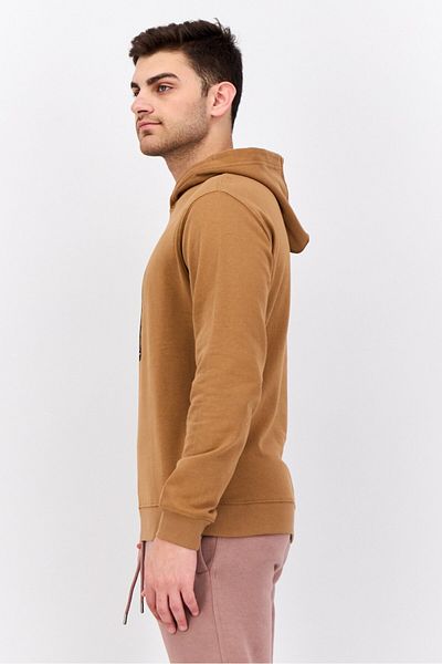 Sorbino Men Hooded Graphic Print Long Sleeves Sweatshirt, Brown