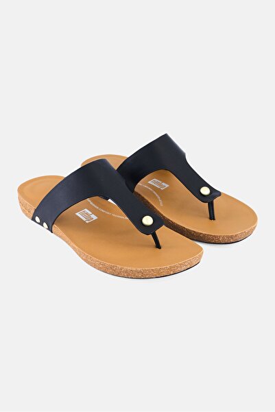 Fitflop صندل نسائي سهل الارتداء، أسود