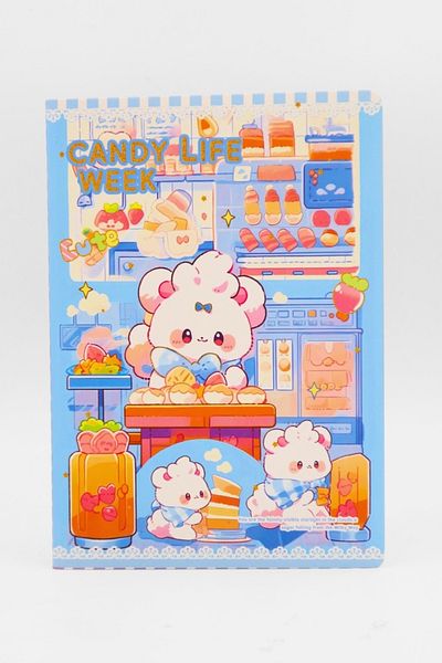 EFBUTİK Caiet A4 cu dungi Blue Candy Life Week