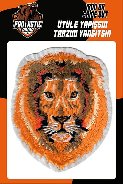 FANTASTIC ARMA Iron Embroidered - Patch Lion and Fan Rigging Patch