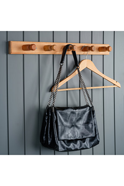 WoMoreCo Doğal Ahşap Duvar Askısı – Rustik & Dekoratif Ahşap Portmanto | Duva...