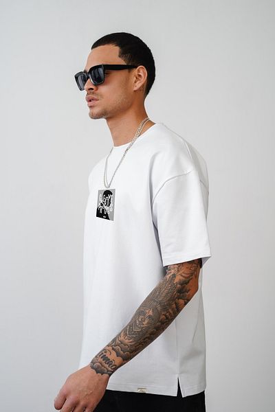 Butik Trend We Front and Back Printed Crew Neck Oversize Fit Unisex T-Shirt
