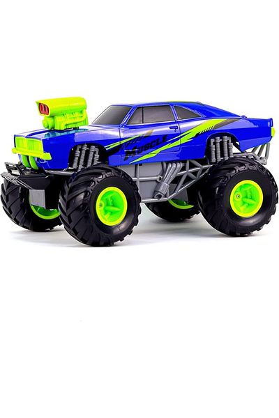 Winds Trading SYRCAR 1:14 RC Storm Race Car, Searchlight, 2.4GHz Off-road Truck, Blue, for Kids