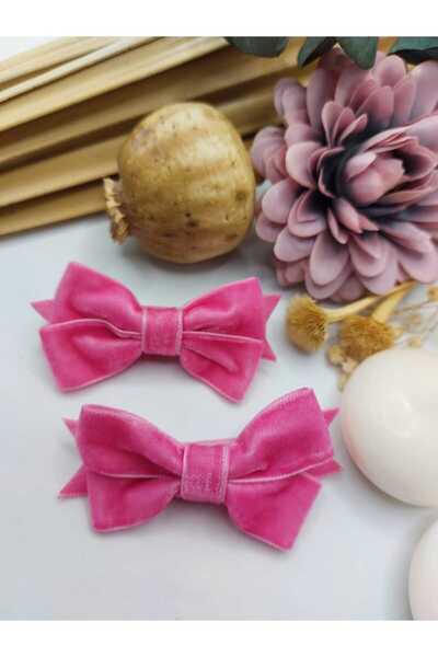 AsRa Accessories Kadife fiyonk klips toka