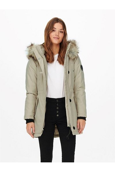 ONLY Women's Hooded Long Coat Parka 15213755