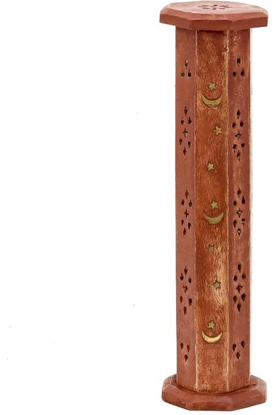 Winds Trading حامل أعواد البخور الخشبية على شكل مبخرة/برج لتعطير المنزل والدي...