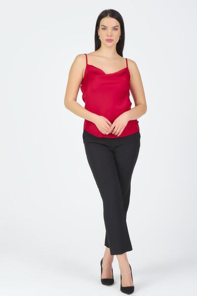 Shahiqa Degaje Yakalı Saten Yüzeyli Şık Bluz