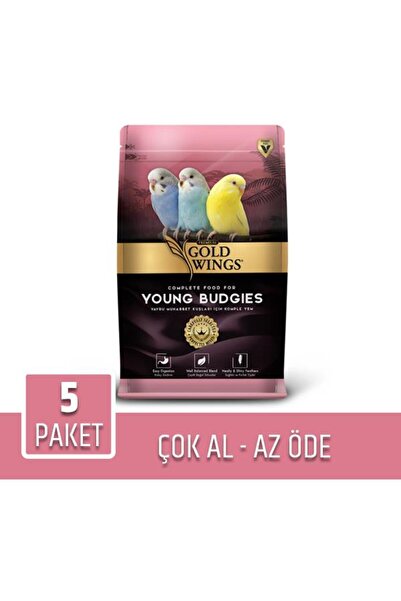 Gold Wings Premium Yavru Muhabbet Kuşu Yemi 1kg X 5 Paket