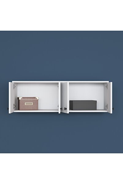 Rani Mobilya Rani EA143 Portmanto Üst Modülü Çok Amaçlı Dolap Beyaz