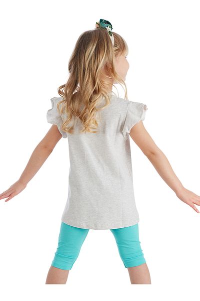 Denokids Sommer-T-Shirt-Leggings-Set für Mädchen mit Rüschen und Giraffe
