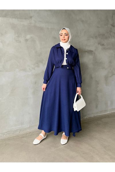 ENSA TESETTUR Σετ κοστουμιού Navy Blue River με φούστα