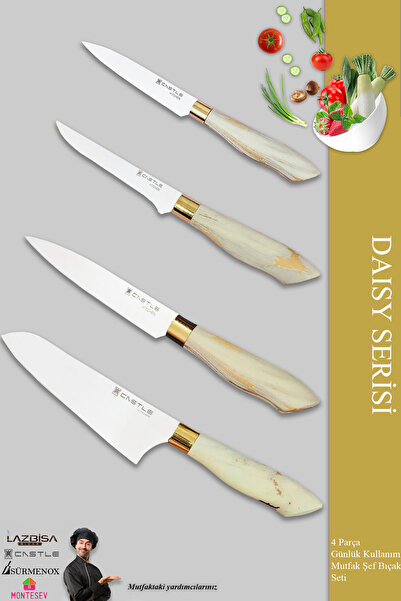Castle Nergis Serisi 4 Lü Mutfak Bıçak Seti