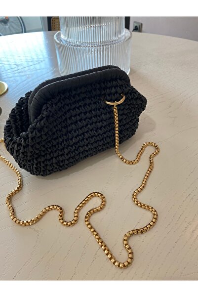 Fazeka Hasır çanta kağıt ipten çanta çapraz çanta plaj çantası gold çanta