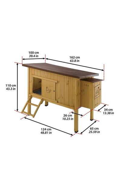 Ferplast Hen House 30 Ahşap Tavuk Kafesi